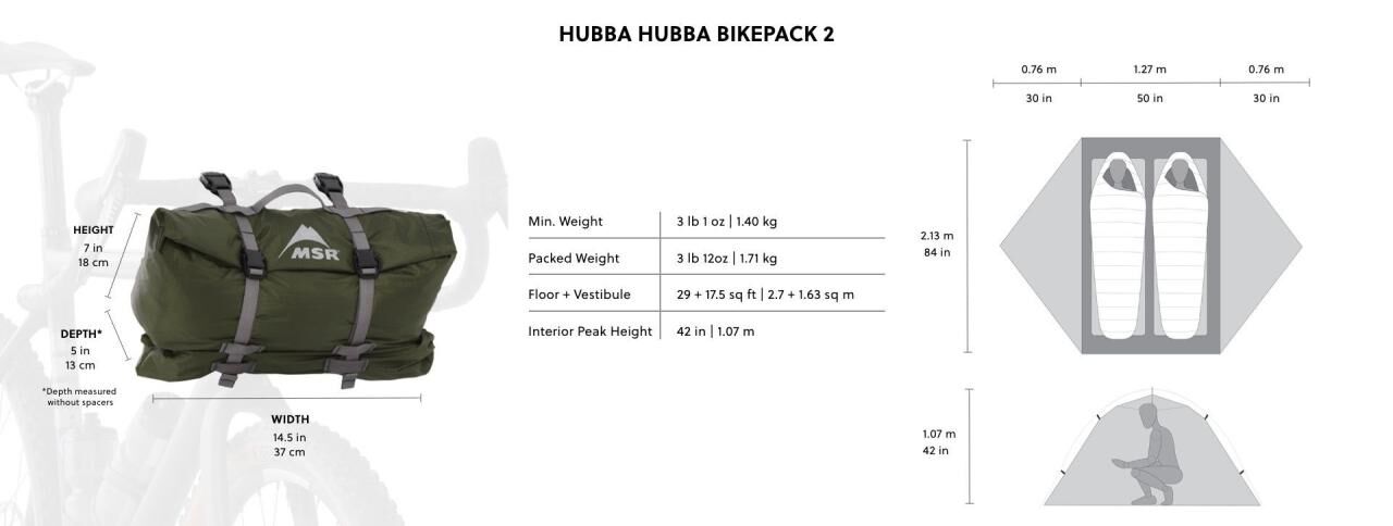 MSR Hubba Hubba Bikepack 2-Person Tent | 68travel